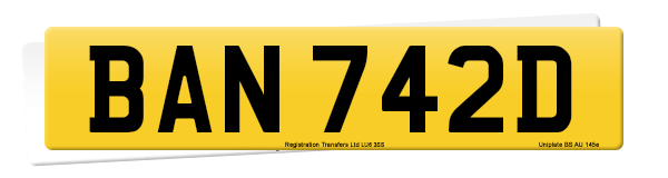 Registration number BAN 742D